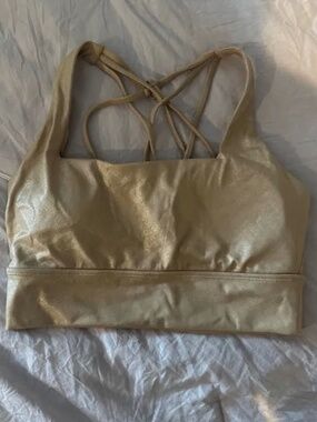 Buffbunny Confidential Sports Bra- Champagne Gold